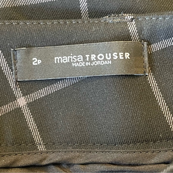 Ann Taylor LOFT Black/Grey Marisa Windowpane Straight Leg Pant (2P) - Picture 11 of 13